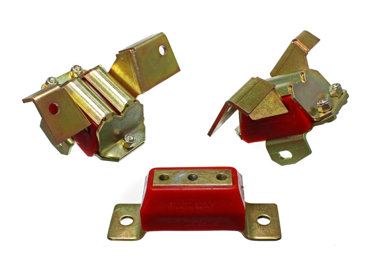 ES Trans Mounts - Red - Energy Suspension 68-72 Ford Mustang 5.0L (302) Red Motor & Transmission Mount Set