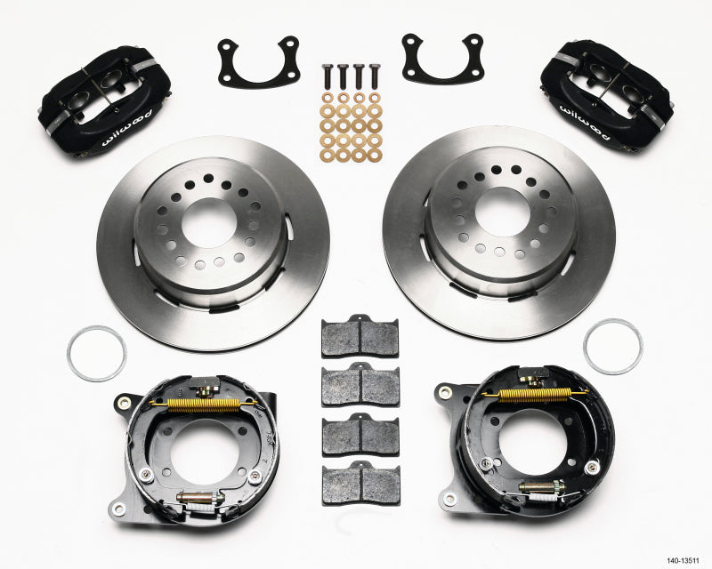 WIL Dynalite Brake Kit - Wilwood Forged Dynalite P/S Park Brake Kit BOP Axle 2.75in Bearing 2.75 Offset