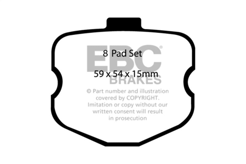 EBC Yellowstuff Brake Pad Sets - EBC 10-13 Chevrolet Corvette (C6) 6.2 Grand Sport Yellowstuff Front Brake Pads