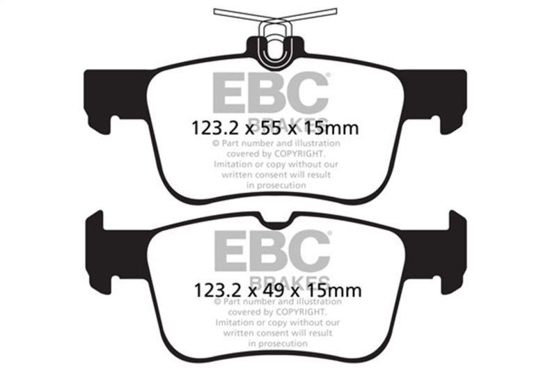 EBC Yellowstuff Brake Pad Sets - EBC 13+ Ford Fusion 1.6 Turbo Yellowstuff Rear Brake Pads