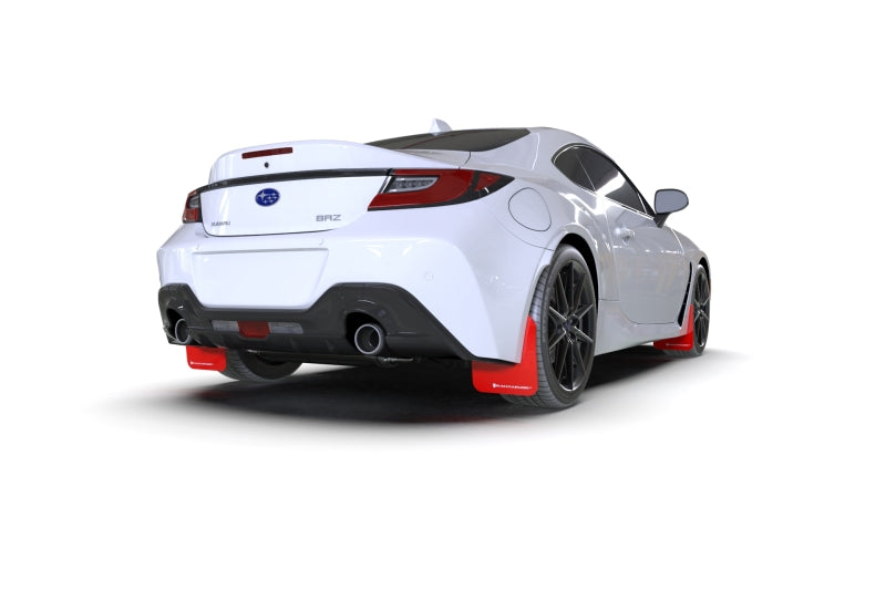 RAL UR Red Flap/Blk Logo - Rally Armor 22-26 Subaru BRZ / Toyota GR86 Red UR Mud Flap w/Black Logo