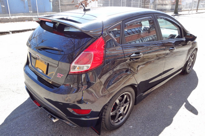 RAL Classic Blk Flap/Silv Logo - Rally Armor 13-19 Ford Fiesta ST Black UR Mud Flap w/Silver Logo