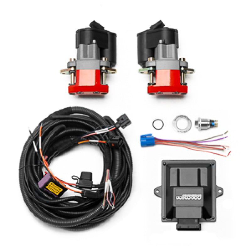 WIL Parking Brake Caliper - Wilwood Electronic Parking Brake Rear Retrofit Kit w/ Switch Harness - Red Powder Coat Caliper