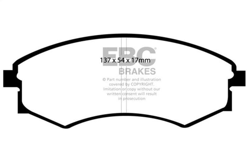 EBC Ultimax2 Brake Pad Sets - EBC 92-95 Hyundai Elantra 1.6 Ultimax2 Front Brake Pads