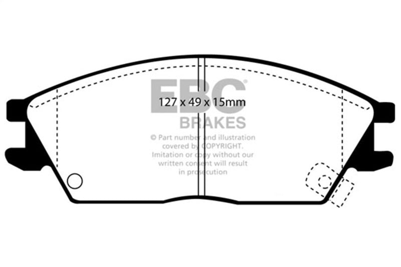 EBC Greenstuff Brake Pad Sets - EBC 95-99 Hyundai Accent Greenstuff Front Brake Pads