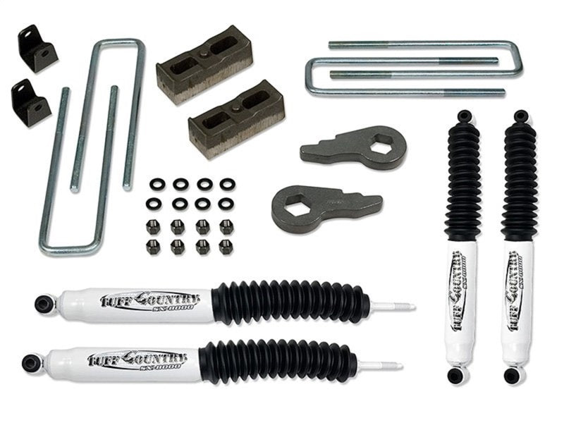 TUF Lift Kits - Tuff Country 01-10 Silverado 2500HD (Pur TB) 4x4 & 2wd 2in Lift Kt (w/Rear Lift Block SX8000 Shocks)