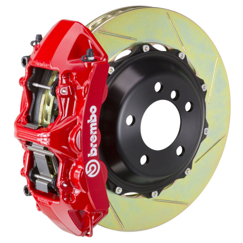 BRB Big Brake Kits - Brembo 02-05 996 GT2 Front GT BBK 6 Piston Cast 380x32 2pc Rotor Slotted Type1 -Red
