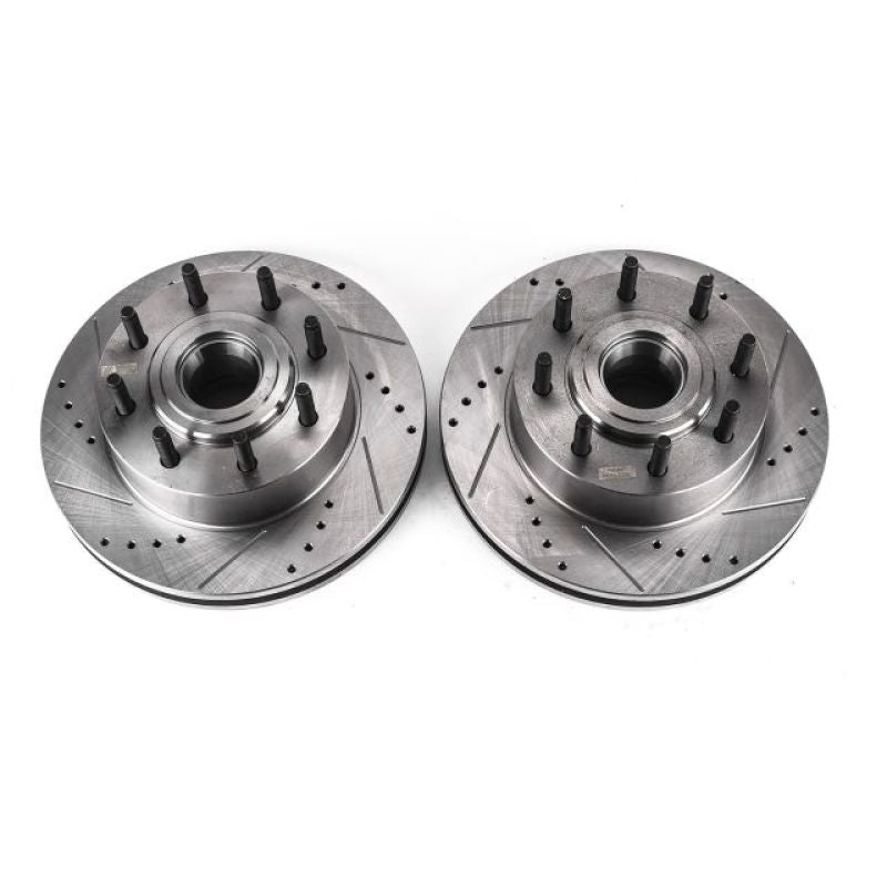 PSB Evolution Drill/Slot Rotor - Power Stop 08-2012 Ford F-350 Super Duty Front Drilled & Slotted Rotor - Pair