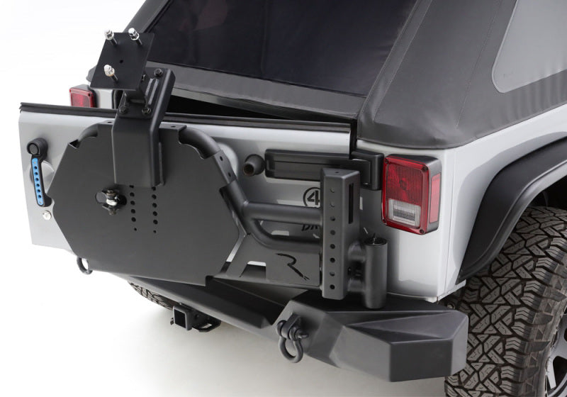RAM Trail Bumpers - Rampage 07-18 Jeep Wrangler JK (Incl. Unlimited) Trail Guard Tire Carrier - Black