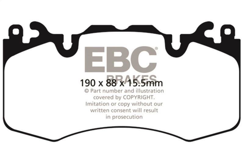 EBC Yellowstuff Brake Pad Sets - EBC 13+ Land Rover Range Rover 3.0 Supercharged Yellowstuff Front Brake Pads