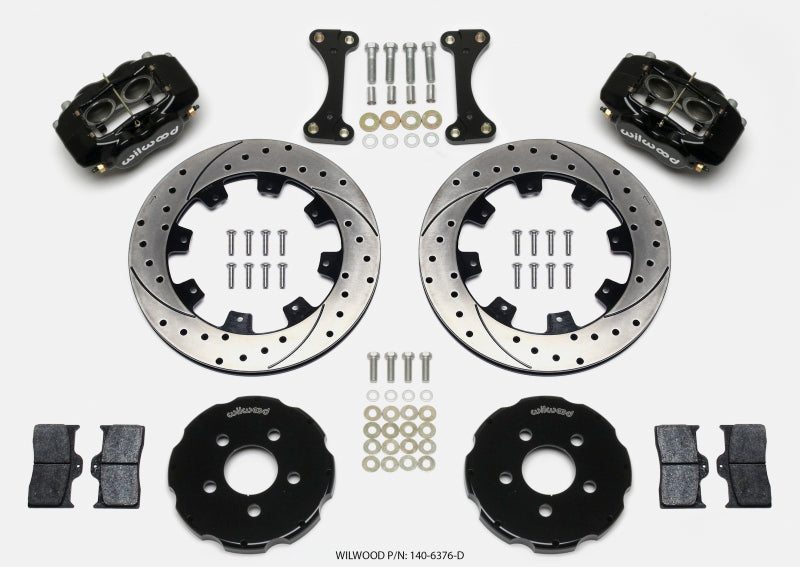 WIL Dynalite Brake Kit - Wilwood Forged Dynalite Front Hat Kit 12.19in Drilled 00-04 PT Cruiser/03-04 SRT/4