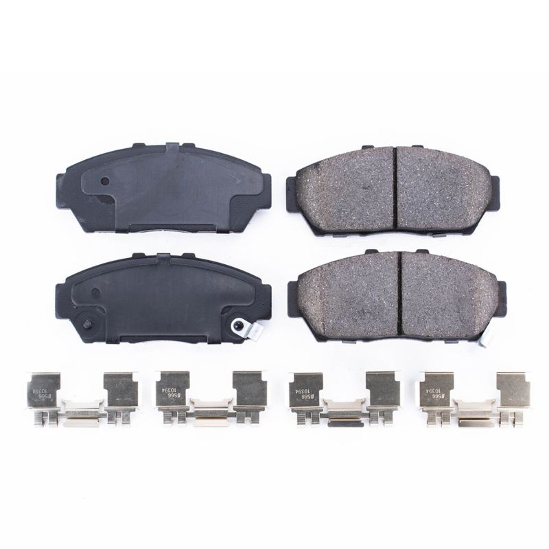 PSB Z17 Evolution Brake Pads - Power Stop 94-01 Acura Integra Front Z17 Evolution Ceramic Brake Pads w/Hardware