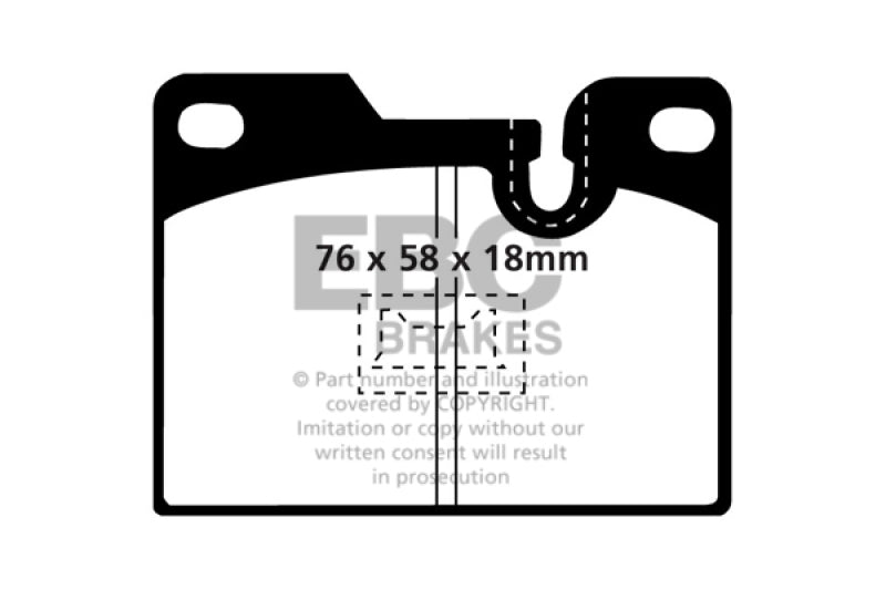 EBC Redstuff Brake Pad Sets - EBC 79-88 Porsche 924 2.0 Turbo Redstuff Rear Brake Pads