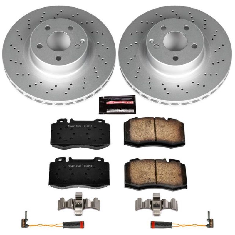 PSB Z23 Evolution Coated Kit - Power Stop 00-03 Mercedes-Benz CL500 Front Z23 Evolution Sport Coated Brake Kit