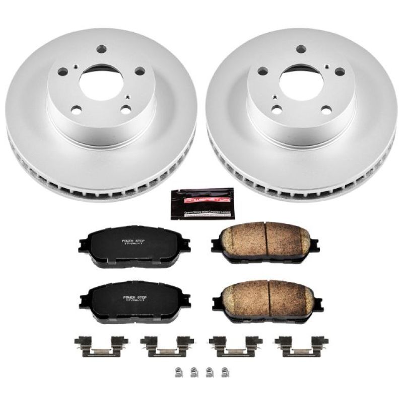PSB Z17 Evolution Coated Kit - Power Stop 05-15 Toyota Tacoma Front Z17 Evolution Geomet Coated Brake Kit