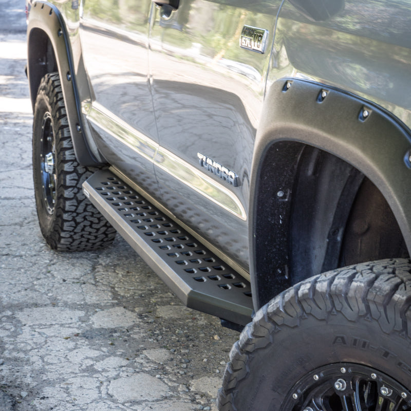 GOR RB20 Boards - Tex Black - Go Rhino 2022 Toyota Tundra Crew Max 4dr RB20 Kit w/RB20 Running Board + Brkts - Tex. Blk