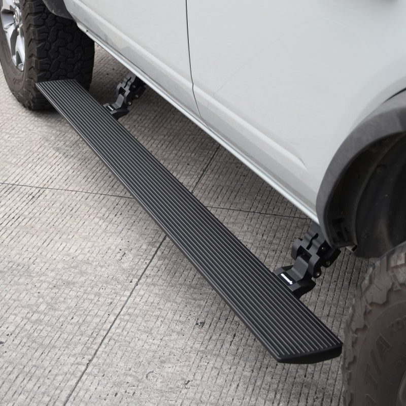 GOR RealTruck VoltStep Running Boards - RealTruck 21-24 Ford Bronco 4dr VoltStep Electric Running Board Kit (No Drill) - Tex. Blk