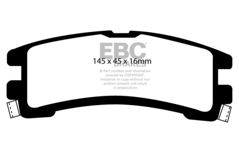 EBC Ultimax2 Brake Pad Sets - EBC 87-95 Nissan Pathfinder 3.0 Ultimax2 Rear Brake Pads