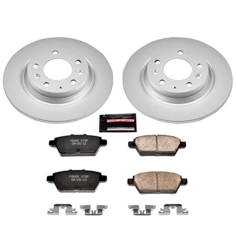 PSB Z17 Evolution Coated Kit - Power Stop 06-12 Ford Fusion Rear Z17 Evolution Geomet Coated Brake Kit