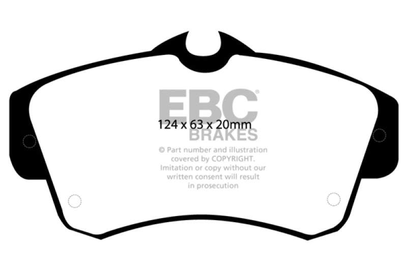 EBC Redstuff Brake Pad Sets - EBC 00-11 Chrysler PT Cruiser 2.4 Redstuff Front Brake Pads