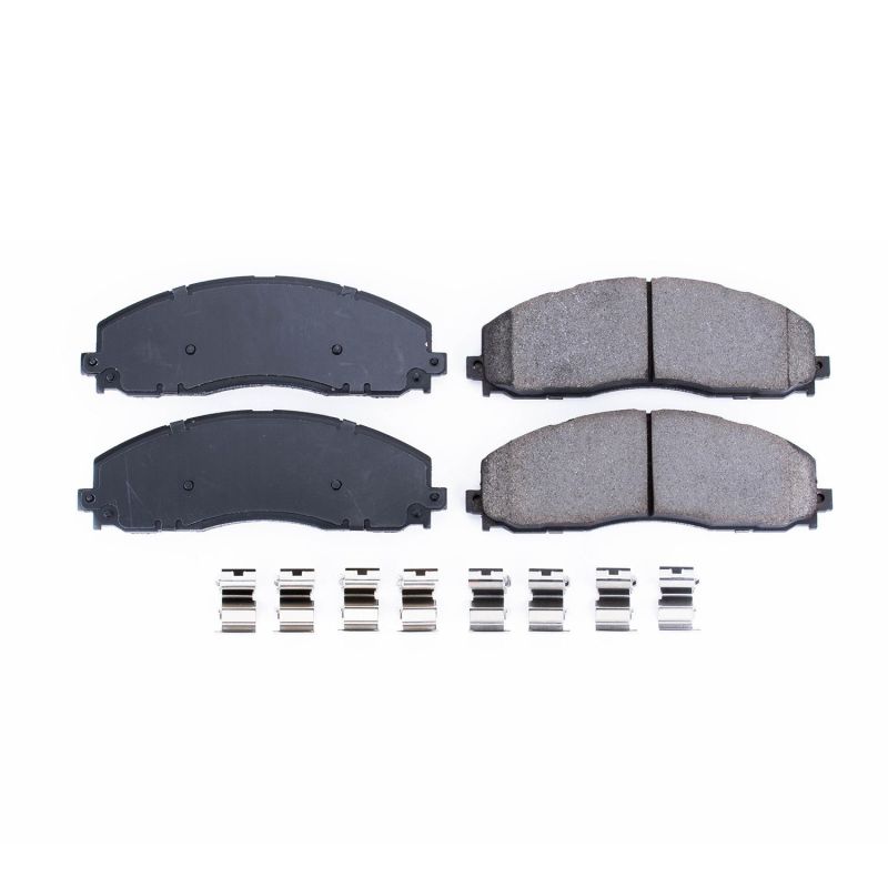 PSB Z17 Evolution Brake Pads - Power Stop 12-19 Ford F-250 Super Duty Front Z17 Evolution Ceramic Brake Pads w/Hardware