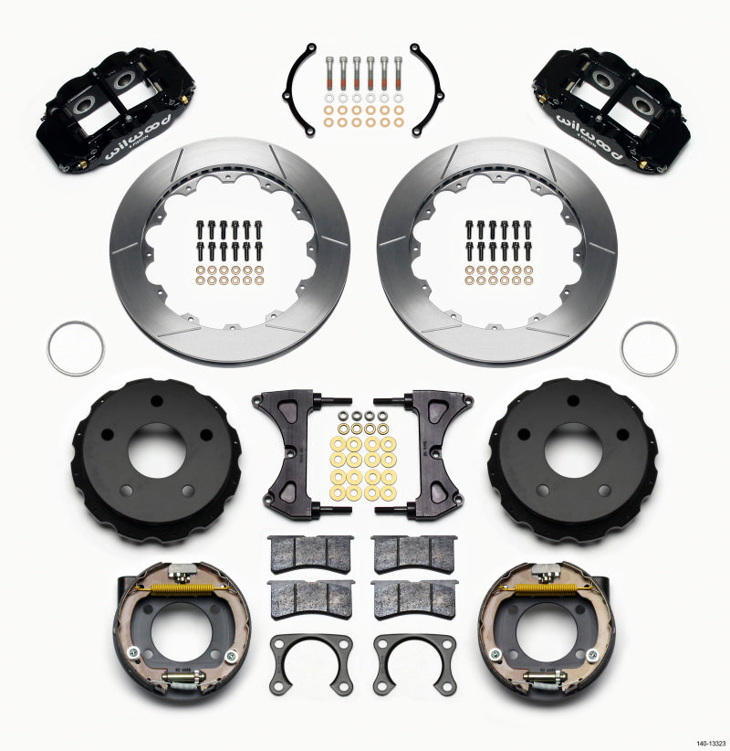 WIL Superlite Brake Kit - Wilwood Narrow Superlite 4R Rear P-Brk Kit 12.88in Big Ford 2.36in Off Bronco 5 x 5.50