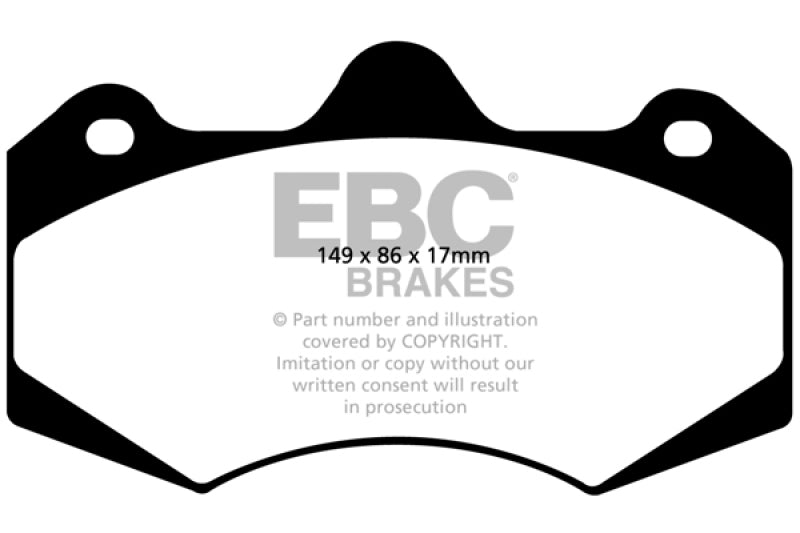 EBC Redstuff Brake Pad Sets - EBC 05-08 Morgan Aero 8 4.4 Redstuff Front Brake Pads