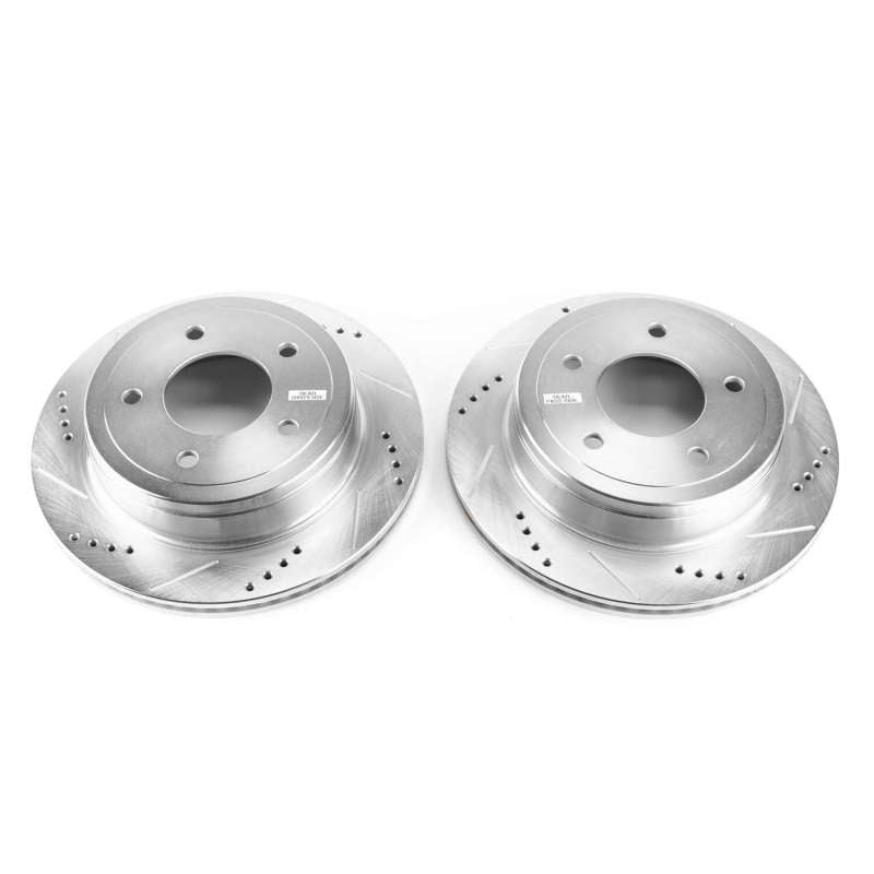 PSB Evolution Drill/Slot Rotor - Power Stop 04-07 Ford E-150 Rear Evolution Drilled & Slotted Rotors - Pair