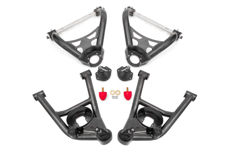 BMR Control Arms - BMR 64-72 GM A-Body Non-Adjustable A-arm Kit - Black Hammertone