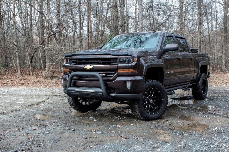 LND Bull Bars - Lund 07-17 Chevy Silverado 1500 Bull Bar w/Light & Wiring - Black
