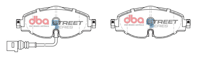DBA Street Series Brake Pads - DBA 14-17 Volkswagen GTI Mk7 (w/Perf Pkg 340mm Front Rotor) Street Series Front Brake Pads