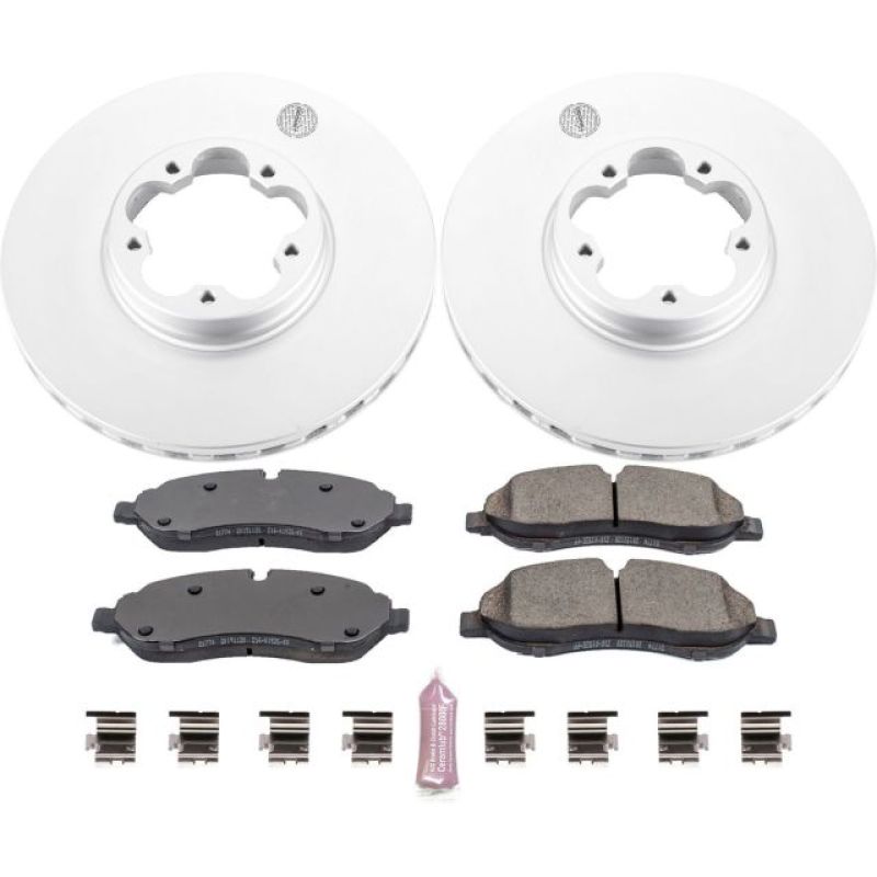 PSB Z17 Evolution Coated Kit - Power Stop 15-18 Ford Transit-350 HD Front Z17 Evolution Geomet Coated Brake Kit