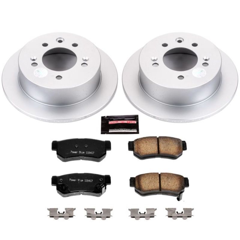 PSB Z17 Evolution Coated Kit - Power Stop 07-10 Hyundai Elantra Rear Z17 Evolution Geomet Coated Brake Kit
