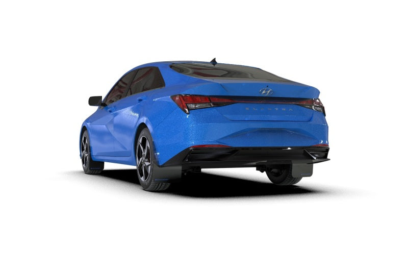 RAL UR Blk Flap/Blue Logo - Rally Armor 21-23 Hyundai Elantra Black UR Mud Flap w/Blue Logo