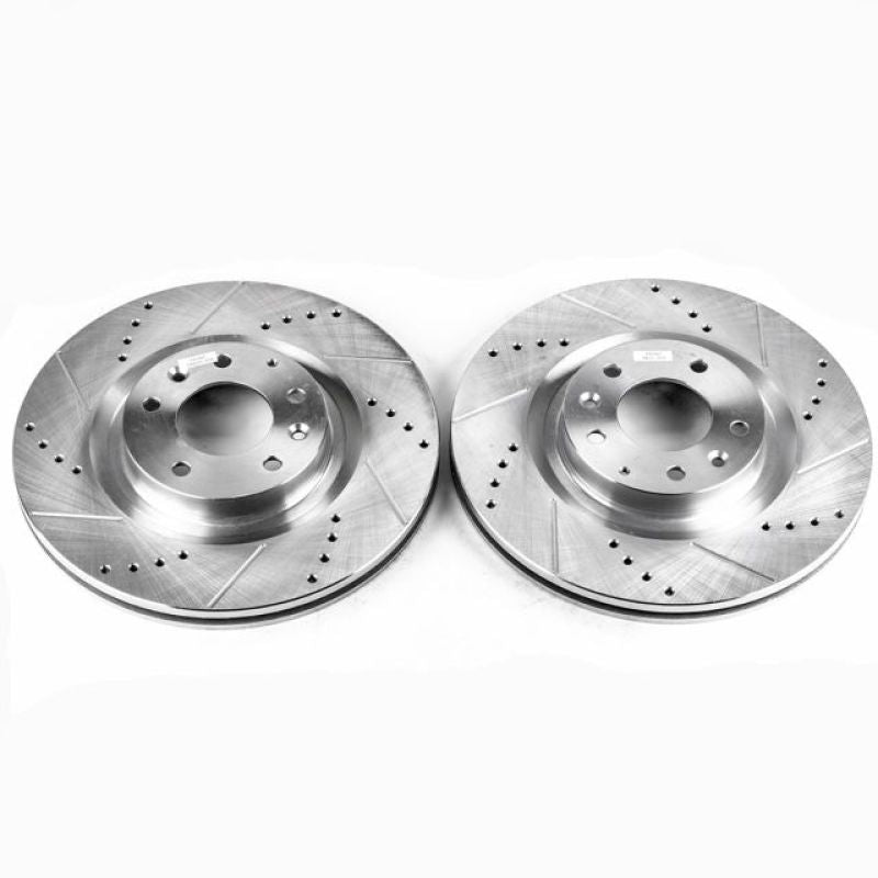 PSB Evolution Drill/Slot Rotor - Power Stop 04-11 Mazda RX-8 Front Evolution Drilled & Slotted Rotors - Pair