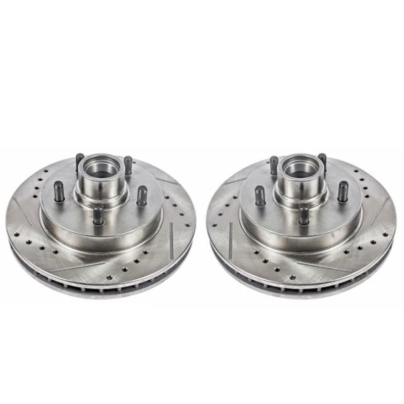 PSB Evolution Drill/Slot Rotor - Power Stop 95-99 Chevrolet C1500 Front Evolution Drilled & Slotted Rotors - Pair