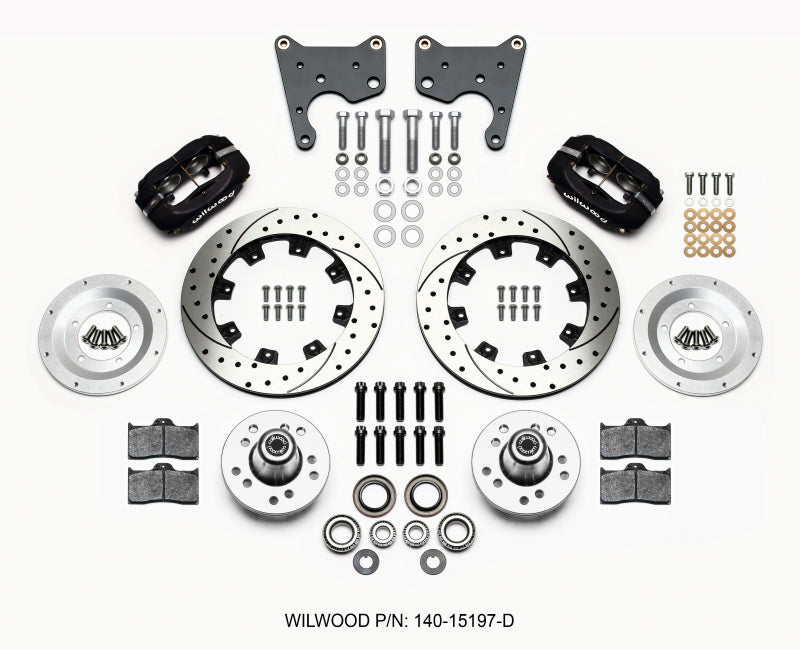 WIL Dynalite Brake Kit - Wilwood Forged Dynalite Front Kit 12.19in Drilled 65-72 CDP C Body -Drum