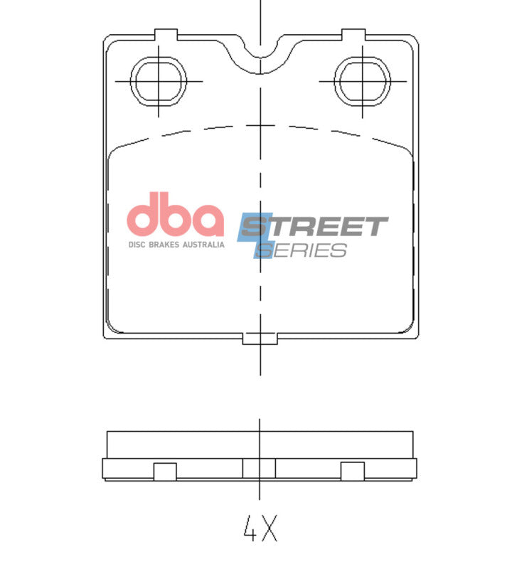 DBA Street Series Brake Pads - DBA 2012+ Tesla S Street Series Hand/Parking Brake Pads