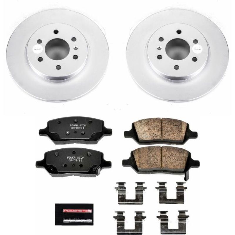 PSB Z17 Evolution Coated Kit - Power Stop 06-07 Buick Terraza Rear Z17 Evolution Geomet Coated Brake Kit