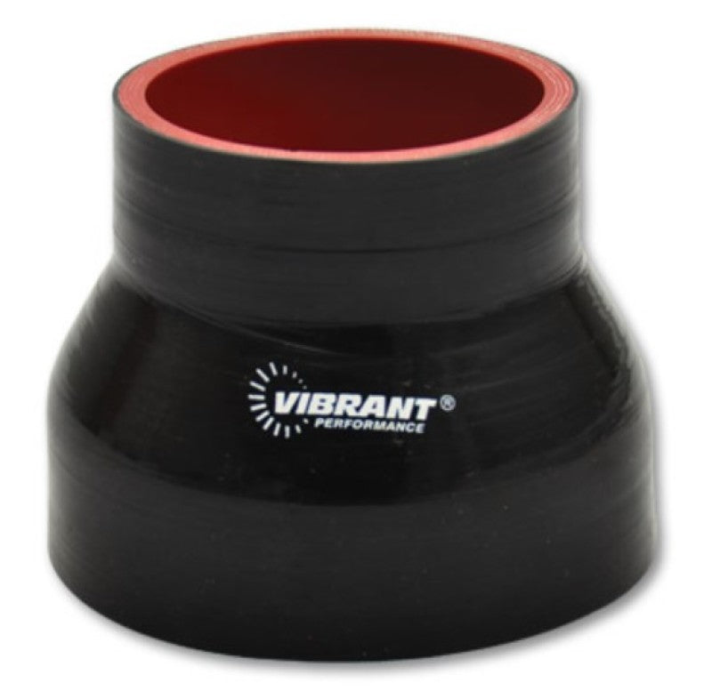 VIB 4 Ply Hoses - Vibrant 4 Ply Reducer Coupling 5in x 4in x 4.5in Long (BLACK)