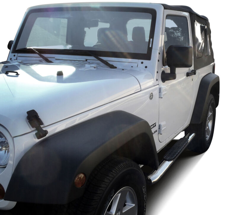 WES Nerf Bars - PRO TRAXX 4 - Westin 2007-2017 Jeep Wrangler 2dr PRO TRAXX 4 Oval Nerf Step Bars - SS