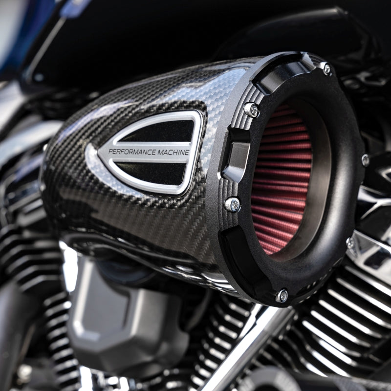 PFM Air Cleaners - Performance Machine 08-16 FLH, 16-17 FLST TBW (Excl 17-UP Tour) C4 Series Air Cleaner - CF/Black Ops