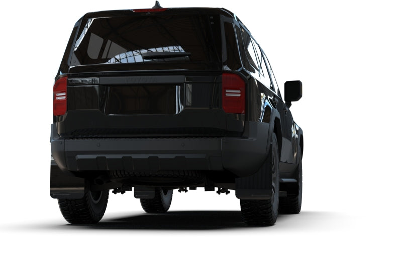 RAL UR Blk Flap/Met. Blk Logo - Rally Armor 22-26 Toyota Land Cruiser Black UR Mud Flap Metallic Black Logo