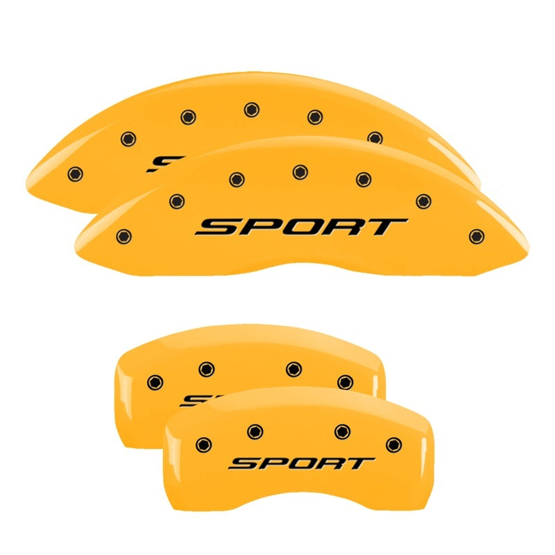 MGP Caliper Covers 4 Logo - MGP 4 Caliper Covers Engraved front & Rear 2015/Sport Yellow finish black ch