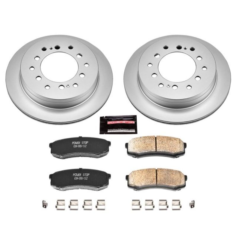PSB Z17 Evolution Coated Kit - Power Stop 03-09 Lexus GX470 Rear Z17 Evolution Geomet Coated Brake Kit