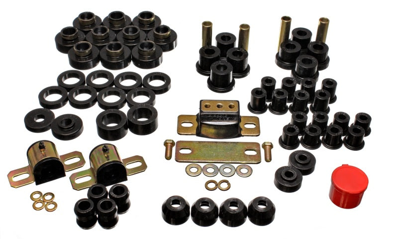 ES Hyper-Flex Sets - Black - Energy Suspension 80-86 Jeep CJ7 Black Hyper-Flex Master Bushing Set