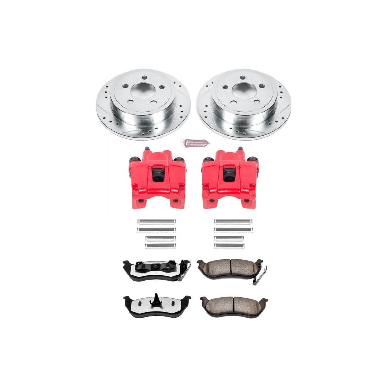 PSB Z36 Truck & Tow Kit w/Cals - Power Stop 03-07 Jeep Liberty Rear Z36 Truck & Tow Brake Kit w/Calipers