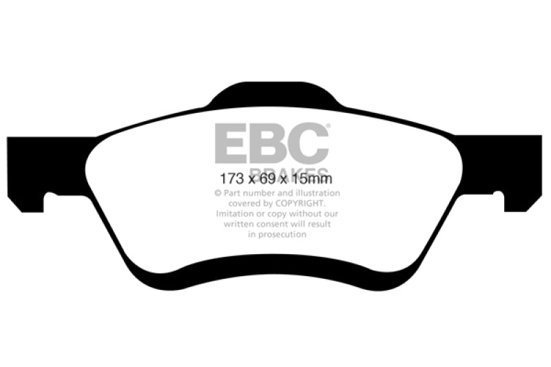 EBC Yellowstuff Brake Pad Sets - EBC 08-09 Ford Escape 2.3 Yellowstuff Front Brake Pads