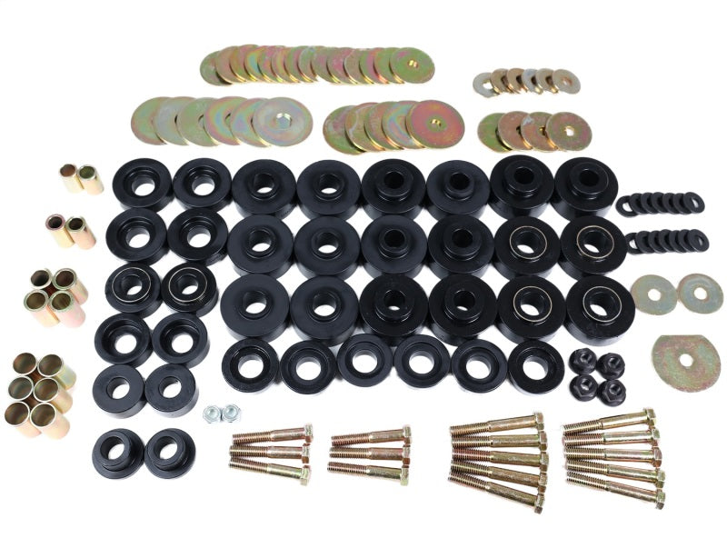 ES Body Mounts - Black - Energy Suspension 65-67 Chevrolet Biscayne/Bel Air/Caprice/Impala Body Mount Set w/ Hardware - Black