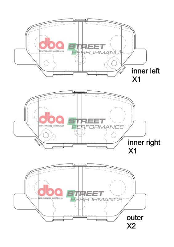 DBA SP Performance Brake Pads - DBA 14-17 Mazda 3 SP Performance Rear Brake Pads